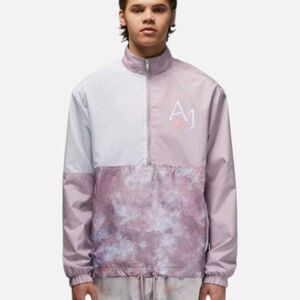 🏀 Nike Air Jordan Sport DNA Windbreaker | Mauve | Half Zip | Large